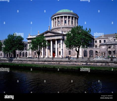 The Four Courts Dublin River Liffey Ireland Stock Photo Alamy