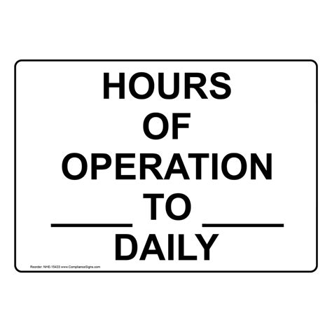 Dining Hospitality Retail Custom Sign Hours Of Operation