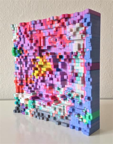 3d Printed Pixel Art Mark Bern