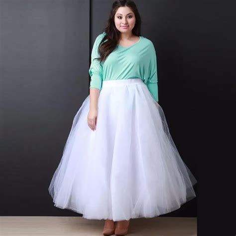 Puffy White Tutu Skirt With Lining Elastic Waist A Line Floor Length