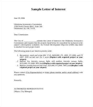 This solidifies how recently your interest in the position was put forth. Letter Of Interest For Job - 10+ Free Word, PDF Documents ...