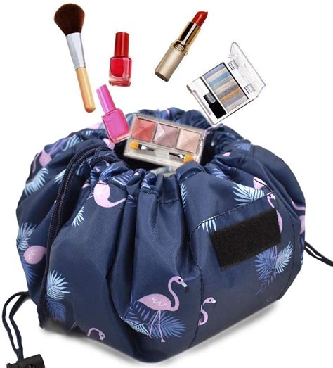 Topsefu Lazy Drawstring Make Up Bag Portable Large Travel Cosmetic Bag