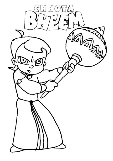 Chota Bheem Colouring Pages Chota Bheem Coloring Pages To Print