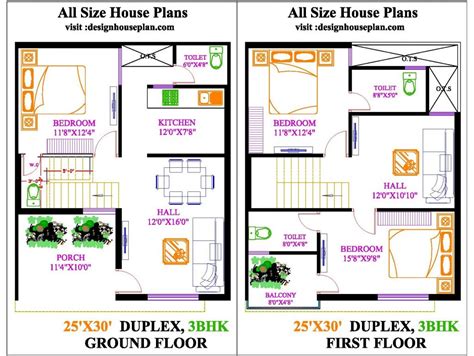 25 X 30 House Plan 25 Ft By 30 Ft House Plans Duplex House Plan 25 X 30