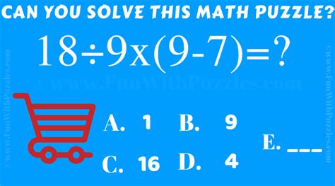 Brain Teasers Question Of Simple Maths With Answer