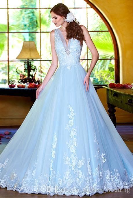 Ice Blue Wedding Dress Light Blue Wedding Dress A Line Wedding Dress