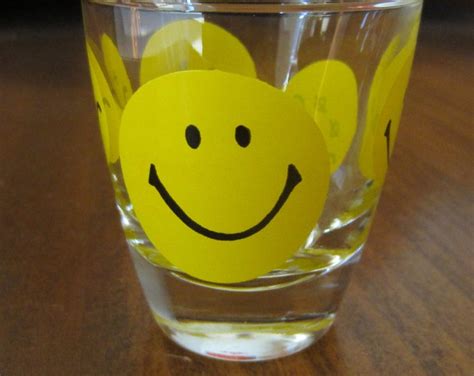Vintage Happy Face Smiley Face Shot Glass 1980s Etsy