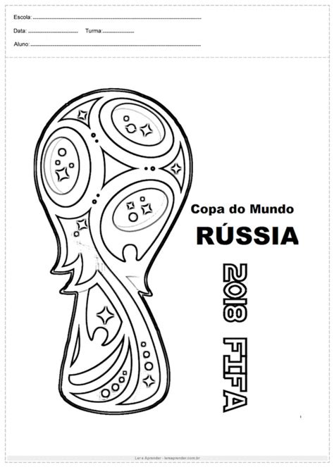 desenhos para colorir copa do mundo 2018 ler e aprender