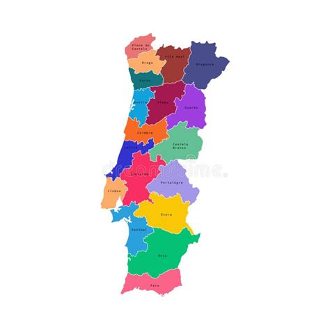 mapa de portugal con divisiones administrativas ilustracion del vector 13020 the best porn website