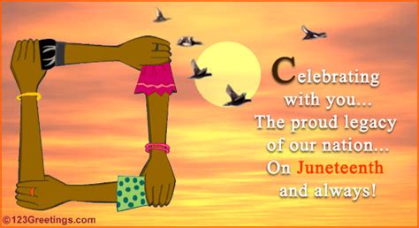 Juneteenth celebrations mark the day when all enslaved people in the u.s. Celebrating Juneteenth With You! Free Juneteenth eCards ...