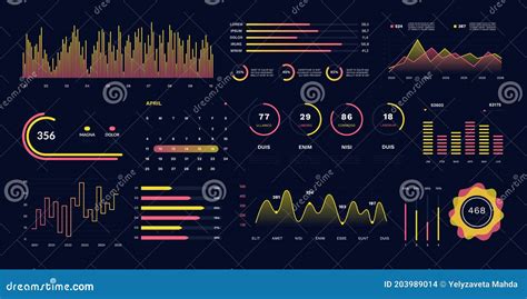 Futuristic Dashboard Interface Technology Infographic Network Data