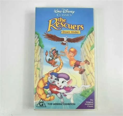 Walt Disney The Rescuers Down Under Animated Movie Vhs Video Tape Eur