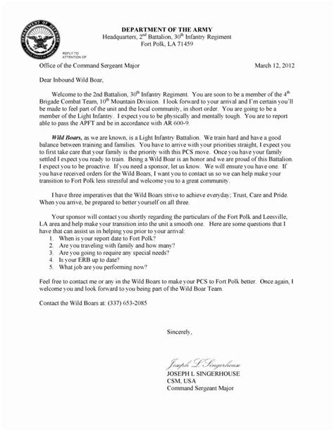 Official Army Letter Format