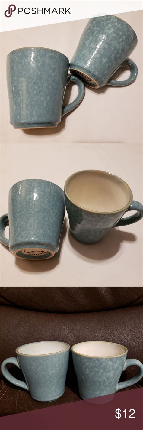 Sango Reflection Aqua Coffee Mugs Sango Reflection Aqua Set Of Two