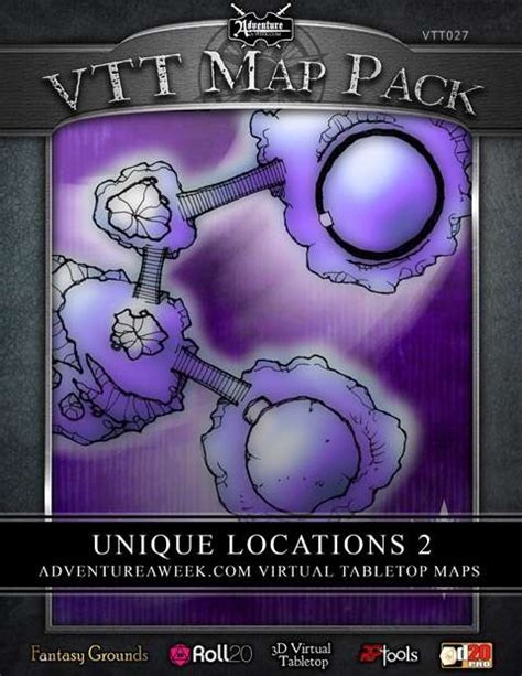Vtt Map Pack Unique Locations 2 Aaw Games Vtt Map Packs Dungeon