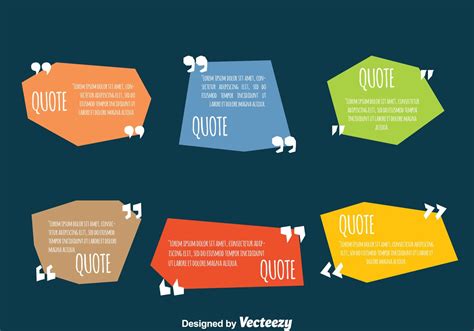 Colored Testimonial Quote Design Template Vectors Design Template