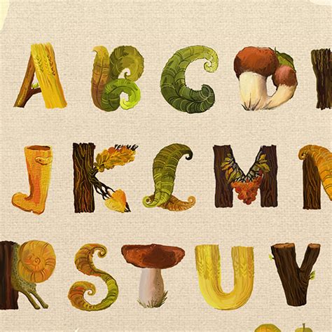 Golden Autumn Alphabet Master Bundles