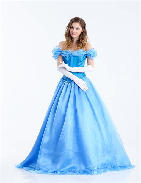 New Custome Made Sky Blue Women Halloween Cosplay Adult Princess