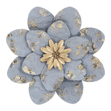 House And Home Distressed Metal Flower Wall Art Big W