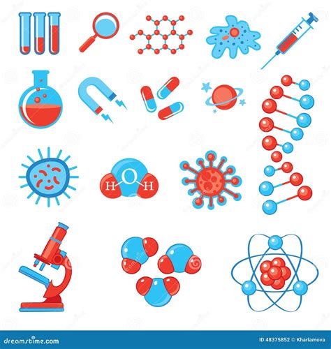 Iconos De Moda De La Ciencia Biología Y Medicina De La Química De La