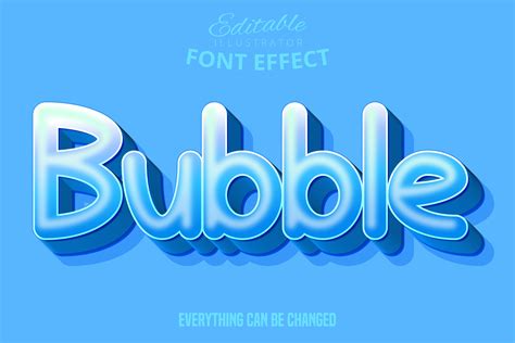 Bubble Text Editable Font Effect 699100 Vector Art At Vecteezy