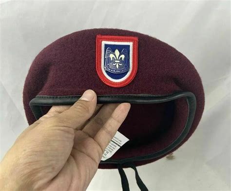 Us Army 82nd Airborne Division 82nd Airborne Maroon Beret Red Wool