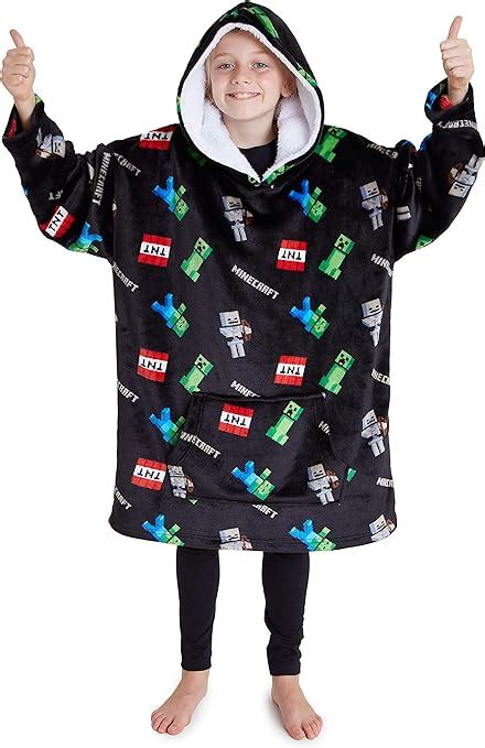 Minecraft Hoodie Für Jungen Oversize Decke Kapuzenpullover Fleece