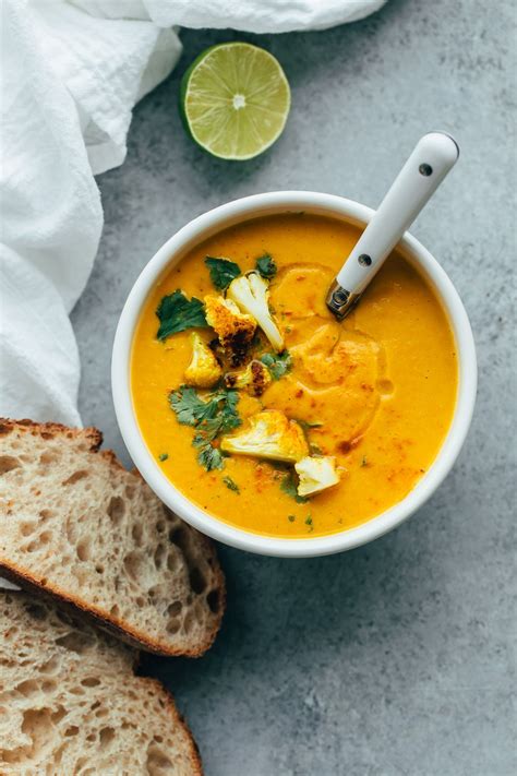 Roasted Cauliflower Soup With Coconut And Turmeric Recipe Roasted