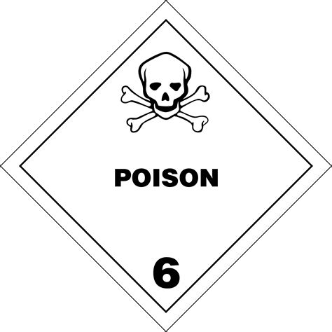 Class 6 Toxic Poisonous Infectious Substances Placards And