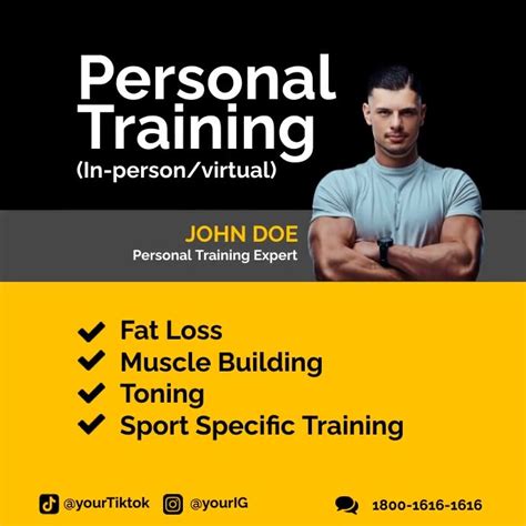 Personal Training Instagram Ads Template Postermywall