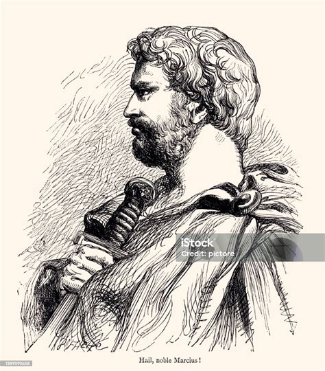 Gaius Marcius Coriolanus Roman General Stock Illustration Download
