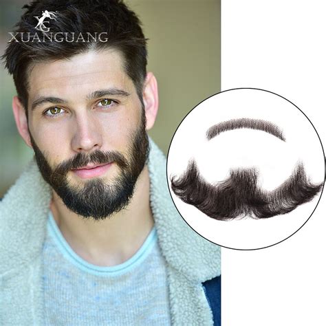 Fake Beard Realistic For Men 100 Human Hair Fake Mustache Realistic Beard And Mustache Facial