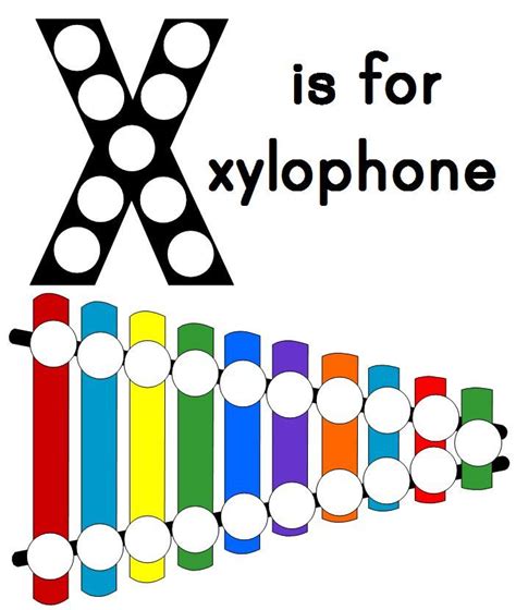 letter x printable x is for xylophone the ojays