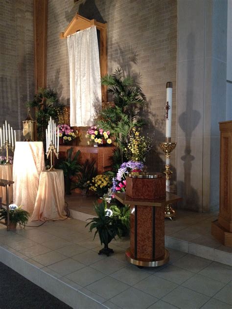 Holy Thursday 2015 Altar Of Repose Rented Two Large Palms And