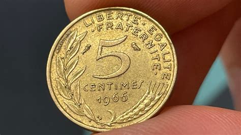 1966 France 5 Centimes Coin Values Information Mintage History