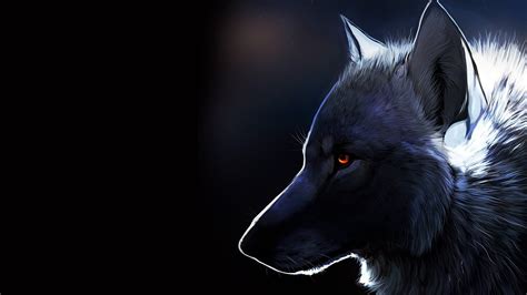 Download 1080x1920 Wolf Profile View Majestic Red Eyes Furry