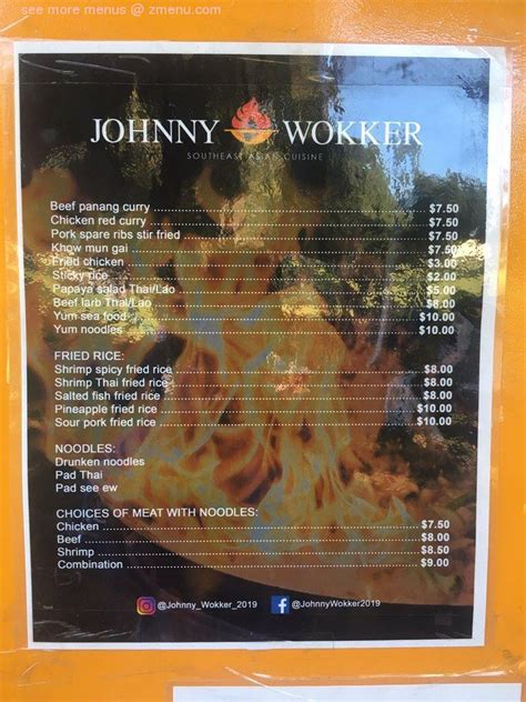 One good thing, they have mobile chairs for the disable. Online Menu of Johnny Wokker Restaurant, Stockton ...