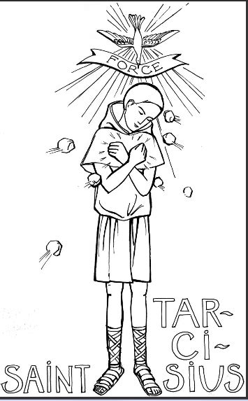 St. Tarcissius Catholic Coloring Page Coloriage : Saint Tarcisus | Avec