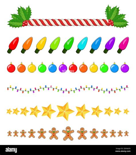 Borders Christmas Dividers Stock Vector Images Alamy