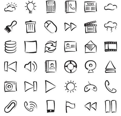 Ultimate Collection Of Free Hand Drawn Icons Excellent Sets