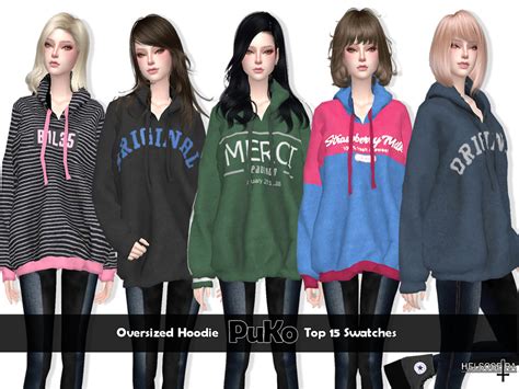 Oversized Hoodie Collection Mesh Required The Sims 4
