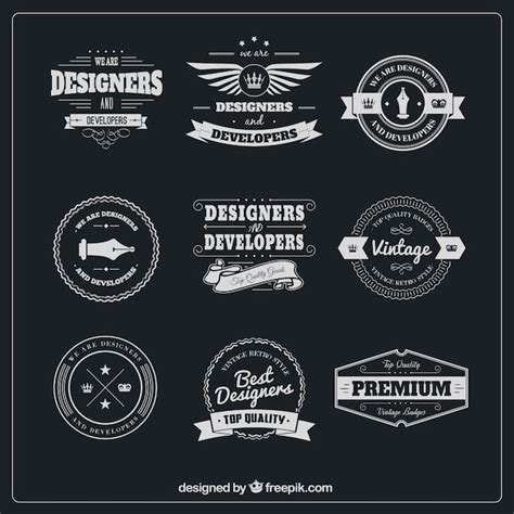 Free Vector Designer Badges Pack