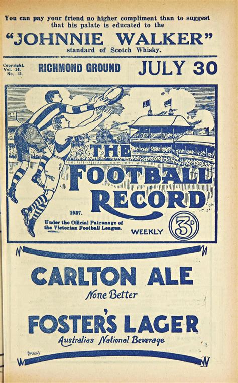 1927 - Great ad at the top! | Richmond football club, Australian ...