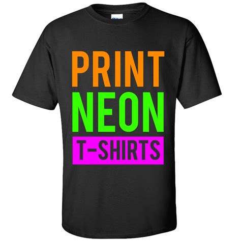 Neon Custom Design 1 T Shirt Personalise Me Fresh Prints