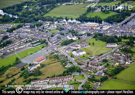 Aerial View Of Fermoy And Bridge Over The Blackwaterphotographed In