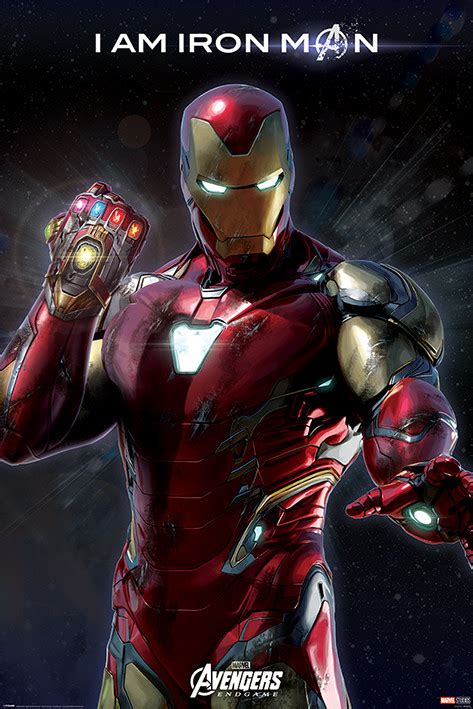Poster Avengers Endgame I Am Iron Man Wall Art Ts And Merchandise