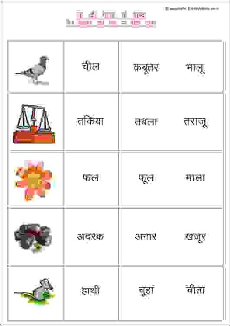 Circle The Correct Word 1 Oo Ki Matra Estudynotes Worksheet Of Hindi