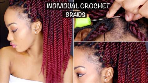 Individual No Cornrow Crochet Red Ombre Senegalese Twists Beginner Friendly Diy Youtube