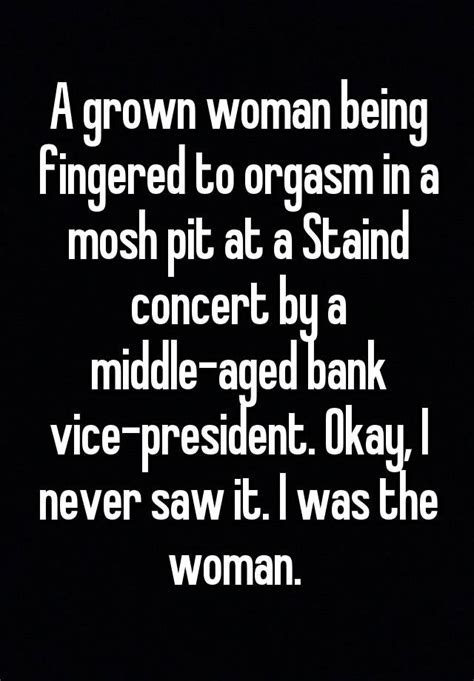A Grown Woman Being Fingered To Orgasm In A Mosh Pit At A Staind