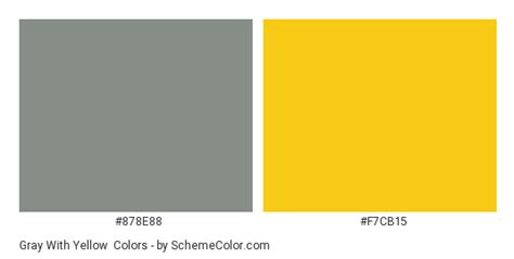Gray With Yellow Color Scheme Gray